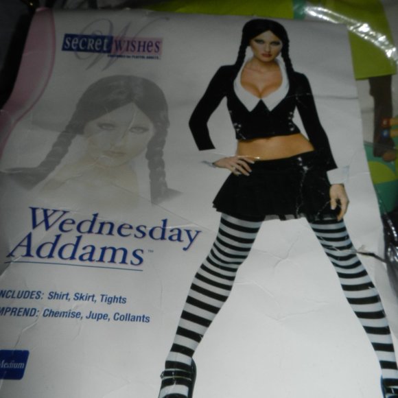 Addams Family Women's Wednesday Addams Costume💥🆕SHIPS FAST😮‍💨⚡🚚 - Picture 2 of 16
